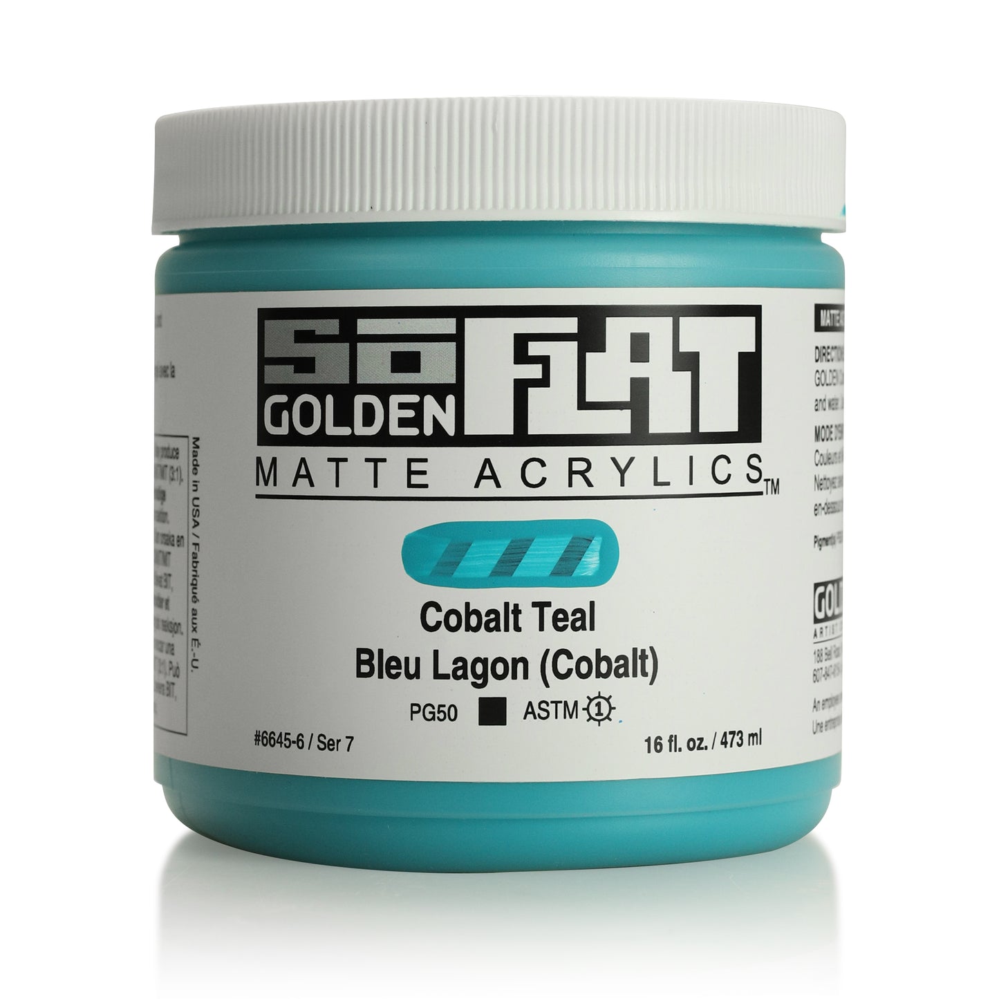 Golden SoFlat 473ml Cobalt Teal