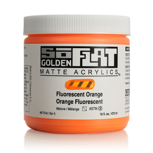 Golden SoFlat 473ml Fluoro Orange