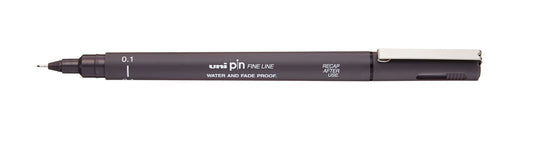 Uni Pin Fine Line Pen Dark Grey 0.1mm