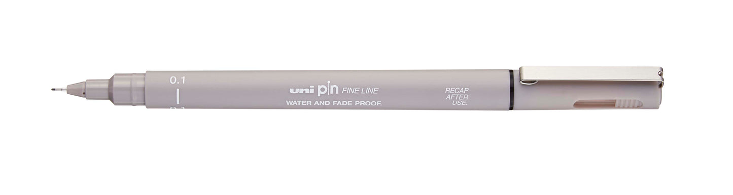 Uni Pin Fine Line Pen Light Grey 0.1mm