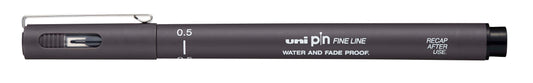 Uni Pin Fine Line Pen Dark Grey 0.5mm