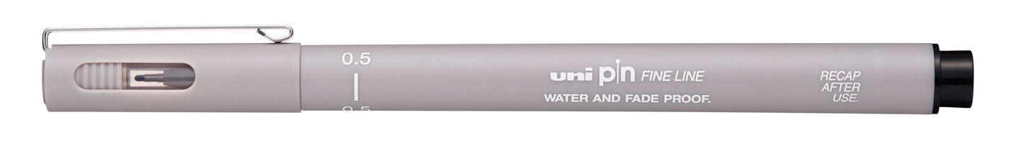 Uni Pin Fine Line Pen Light Grey 0.5mm