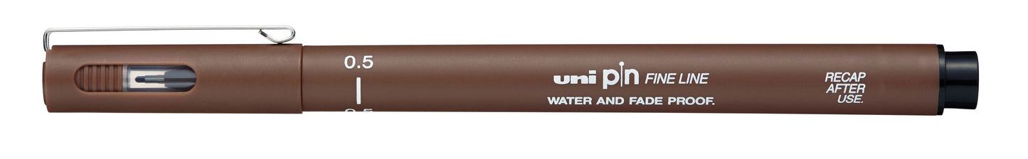 Uni Pin Fine Line Pen Sepia 0.5mm