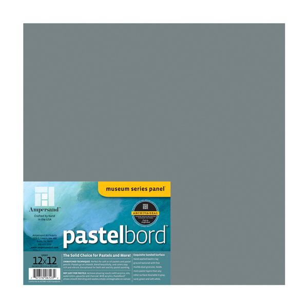 Ampersand Pastelbord 1/8" Depth 12 x 12" Grey - theartshop.com.au