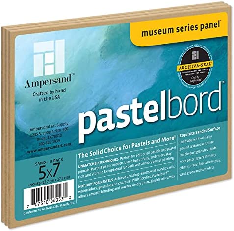 Ampersand Pastelbord 1/8" Depth 5 x 7" Pkt 3 Sand - theartshop.com.au