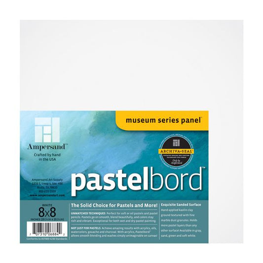 Ampersand Pastelbord 1/8" Depth 8 x 8" White - theartshop.com.au
