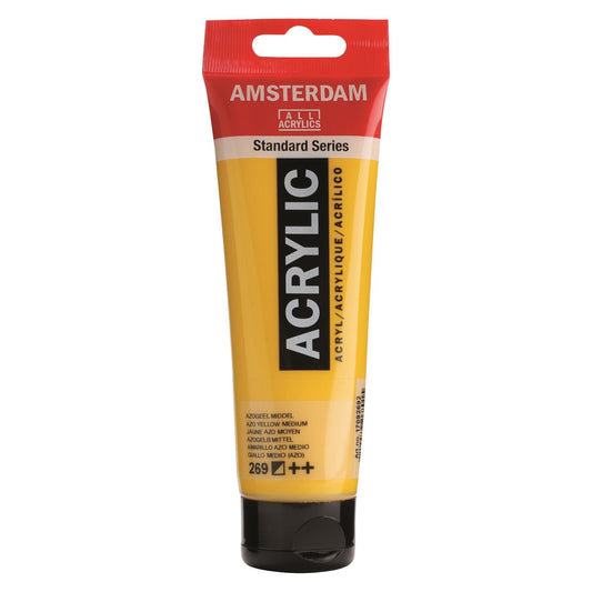 Amsterdam Acrylic 120ml 269 Azo Yellow Medium - theartshop.com.au