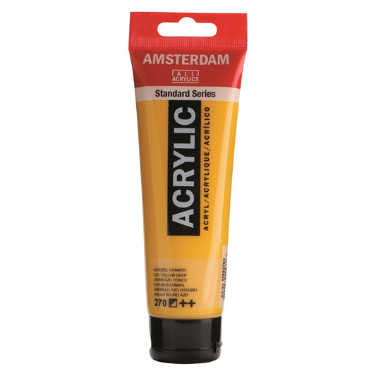 Amsterdam Acrylic 120ml 270 Azo Yellow Deep - theartshop.com.au