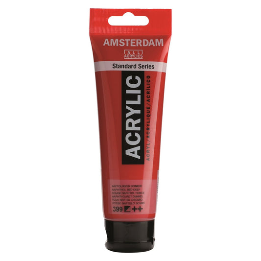 Amsterdam Acrylic 120ml 399 Naphthol Red Deep - theartshop.com.au