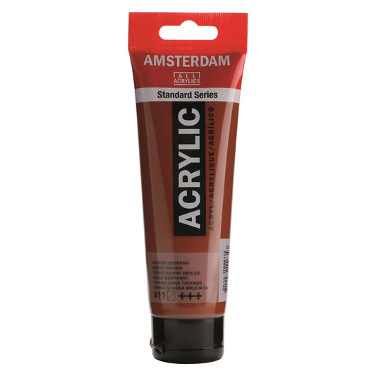 Amsterdam Acrylic 120ml 411 Burnt Sienna - theartshop.com.au