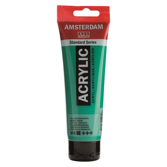 Amsterdam Acrylic 120ml 615 Emerald Green - theartshop.com.au