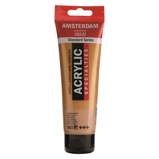 Amsterdam Acrylic 120ml 803 Deep Gold - theartshop.com.au