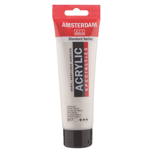 Amsterdam Acrylic 120ml 817 Pearl White - theartshop.com.au