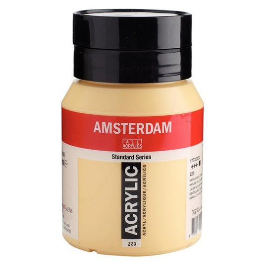 Amsterdam Acrylic 500ml 223 Naples Yellow Deep - theartshop.com.au