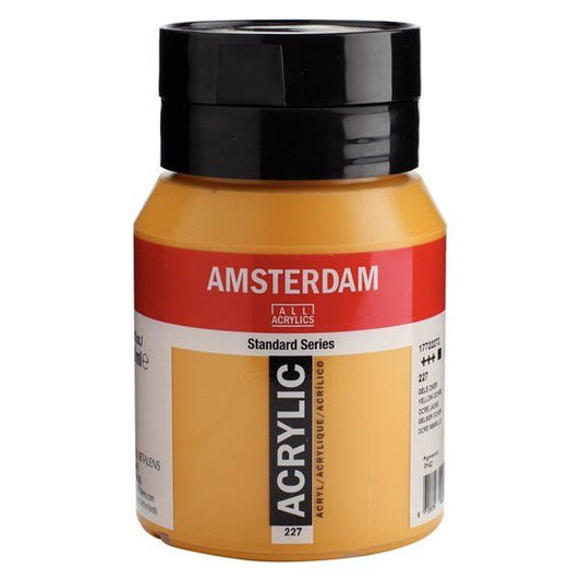 Amsterdam Acrylic 500ml 227 Yellow Ochre - theartshop.com.au