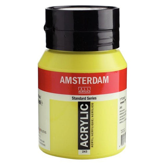 Amsterdam Acrylic 500ml 243 Greenish Yellow - theartshop.com.au