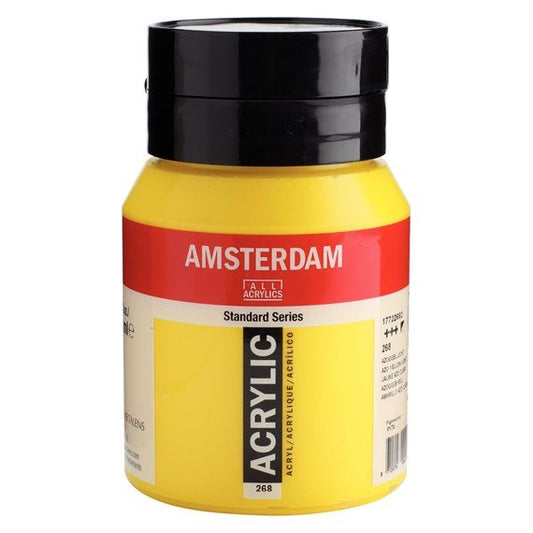 Amsterdam Acrylic 500ml 268 Azo Yellow Light - theartshop.com.au
