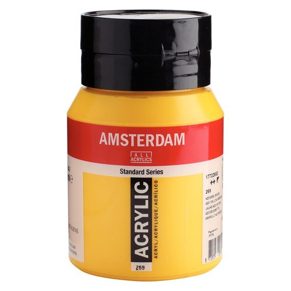 Amsterdam Acrylic 500ml 269 Azo Yellow Medium - theartshop.com.au