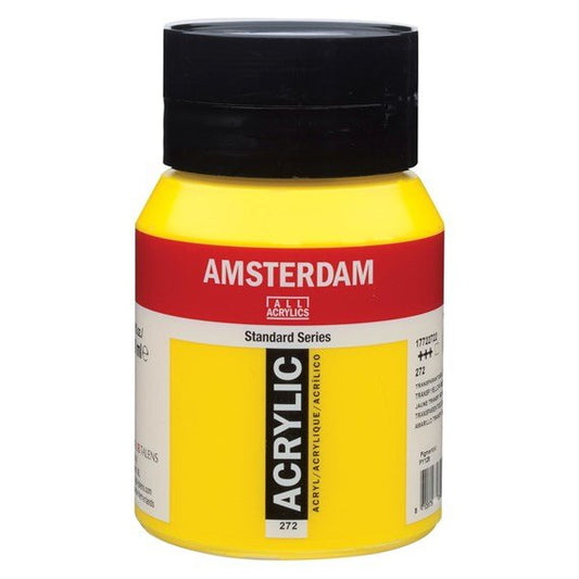 Amsterdam Acrylic 500ml 272 Transparent Yellow Green - theartshop.com.au