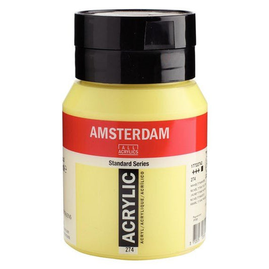 Amsterdam Acrylic 500ml 274 Nickel Titanium Yellow - theartshop.com.au