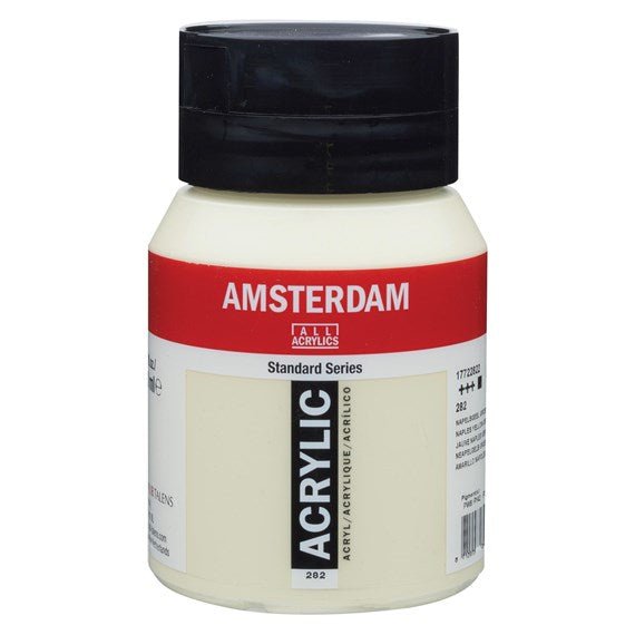 Amsterdam Acrylic 500ml 282 Naples Yellow Green - theartshop.com.au
