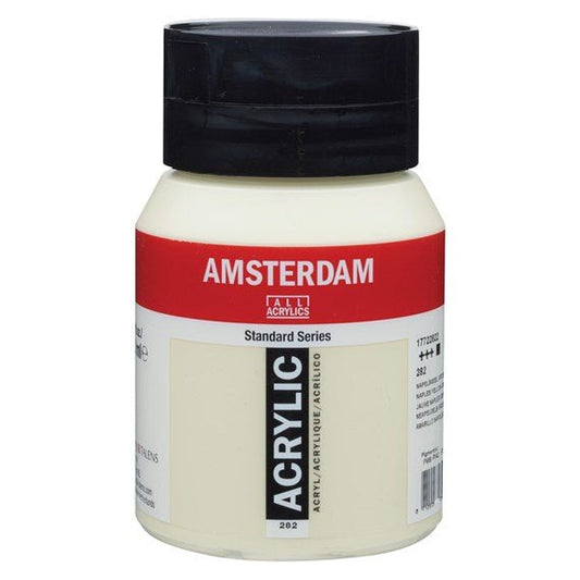 Amsterdam Acrylic 500ml 282 Naples Yellow Green - theartshop.com.au