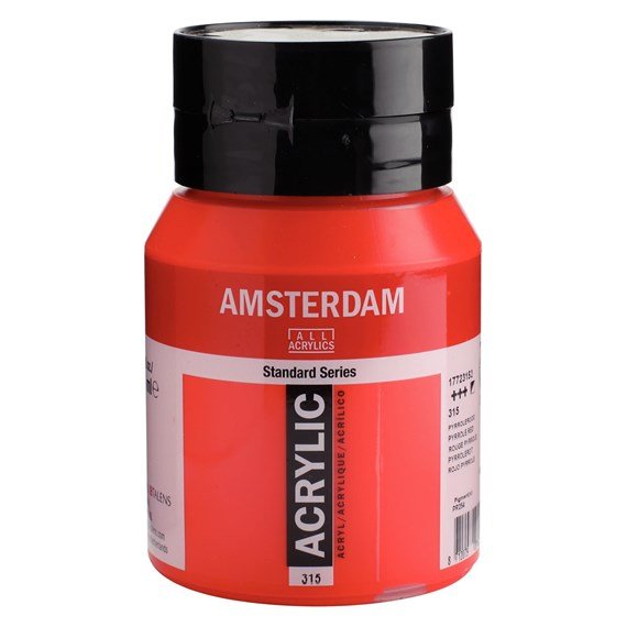 Amsterdam Acrylic 500ml 315 Pyrrole Red - theartshop.com.au
