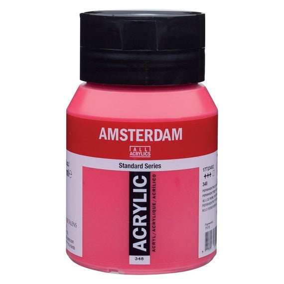 Amsterdam Acrylic 500ml 348 Permanent Red Purple - theartshop.com.au