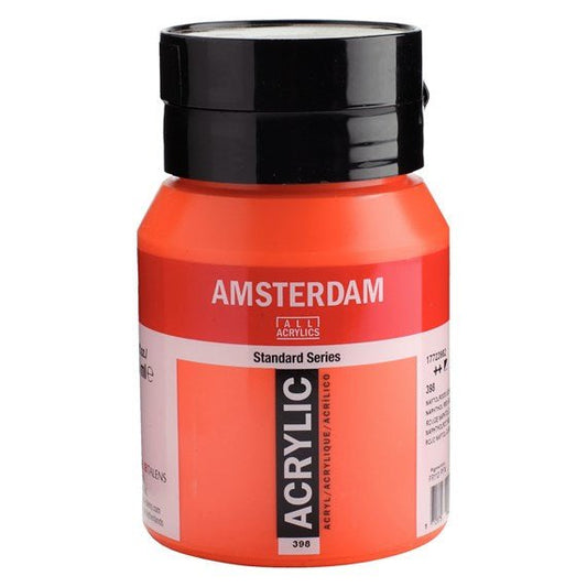 Amsterdam Acrylic 500ml 398 Naphthol Red Light - theartshop.com.au