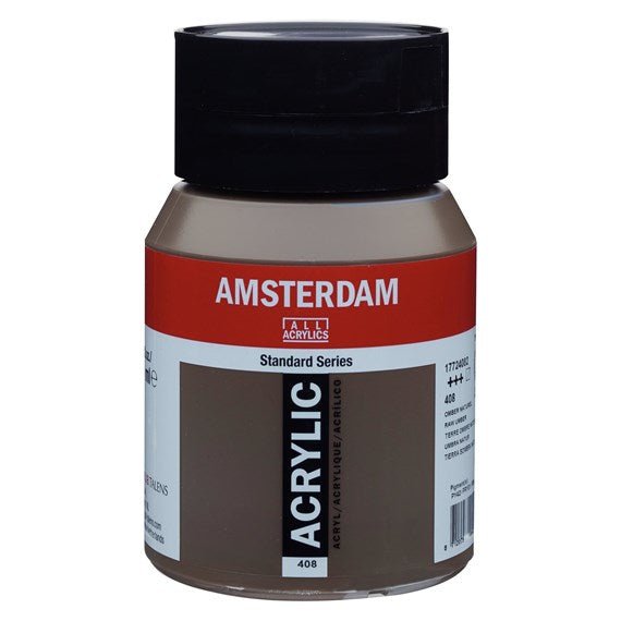 Amsterdam Acrylic 500ml 408 Raw Umber - theartshop.com.au