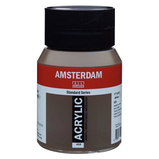 Amsterdam Acrylic 500ml 408 Raw Umber - theartshop.com.au