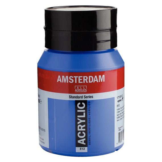 Amsterdam Acrylic 500ml 512 Cobalt Blue (Ultramarine) - theartshop.com.au