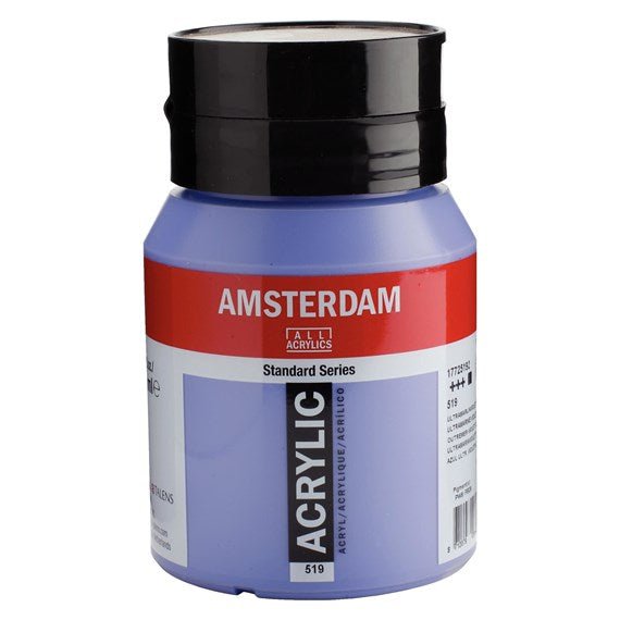 Amsterdam Acrylic 500ml 519 Ultramarine Violet Light - theartshop.com.au