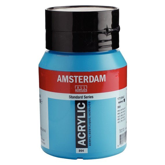 Amsterdam Acrylic 500ml 564 Brilliant Blue - theartshop.com.au