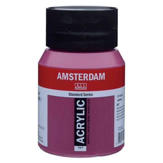 Amsterdam Acrylic 500ml 567 Permanent Red Violet - theartshop.com.au