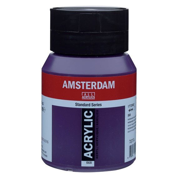 Amsterdam Acrylic 500ml 568 Permanent Blue Violet - theartshop.com.au