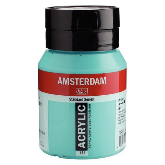 Amsterdam Acrylic 500ml 661 Turquoise Green - theartshop.com.au