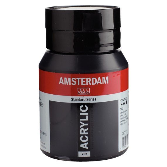 Amsterdam Acrylic 500ml 702 Lamp Black - theartshop.com.au