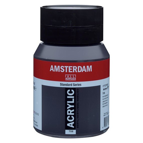 Amsterdam Acrylic 500ml 708 Payne's Grey - theartshop.com.au