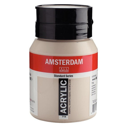 Amsterdam Acrylic 500ml 718 Warm Grey - theartshop.com.au