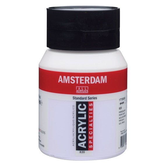 Amsterdam Acrylic 500ml 820 Pearl Blue - theartshop.com.au