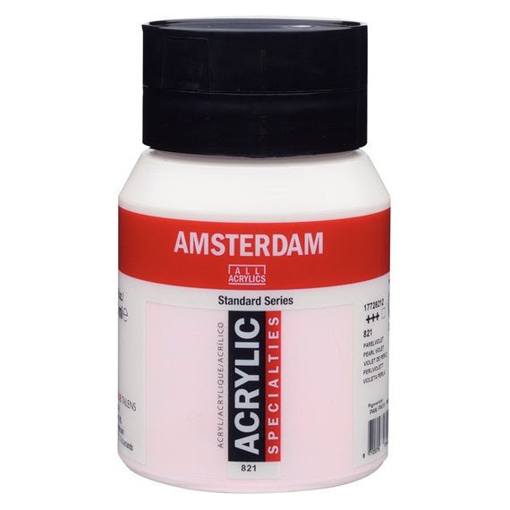 Amsterdam Acrylic 500ml 821 Pearl Violet - theartshop.com.au