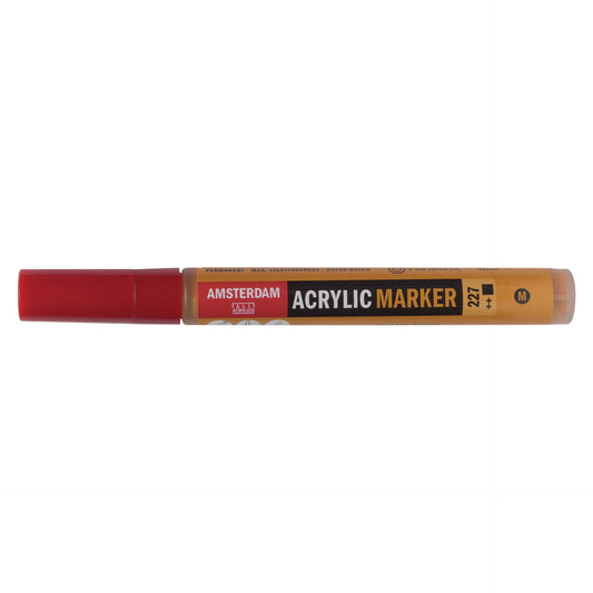Amsterdam Acrylic Marker 227 Yellow Ochre - Medium 4mm Round Nib - theartshop.com.au