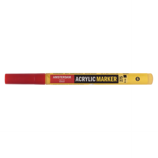 Amsterdam Acrylic Marker 275 Primary Yellow - Small 2mm Round Nib - theartshop.com.au