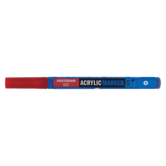 Amsterdam Acrylic Marker 572 Primary Cyan - Small 2mm Round Nib - theartshop.com.au