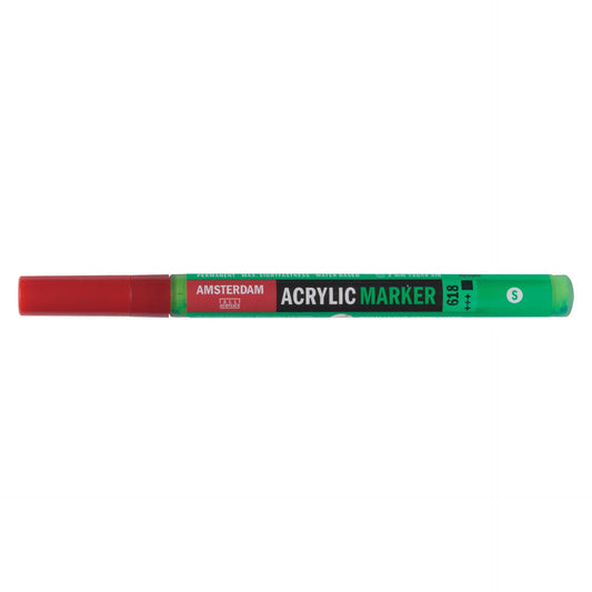 Amsterdam Acrylic Marker 618 Permanent Green Light - Small 2mm Round Nib - theartshop.com.au