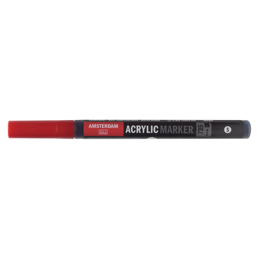 Amsterdam Acrylic Marker 735 Oxide Black - Small 2mm Round Nib - theartshop.com.au