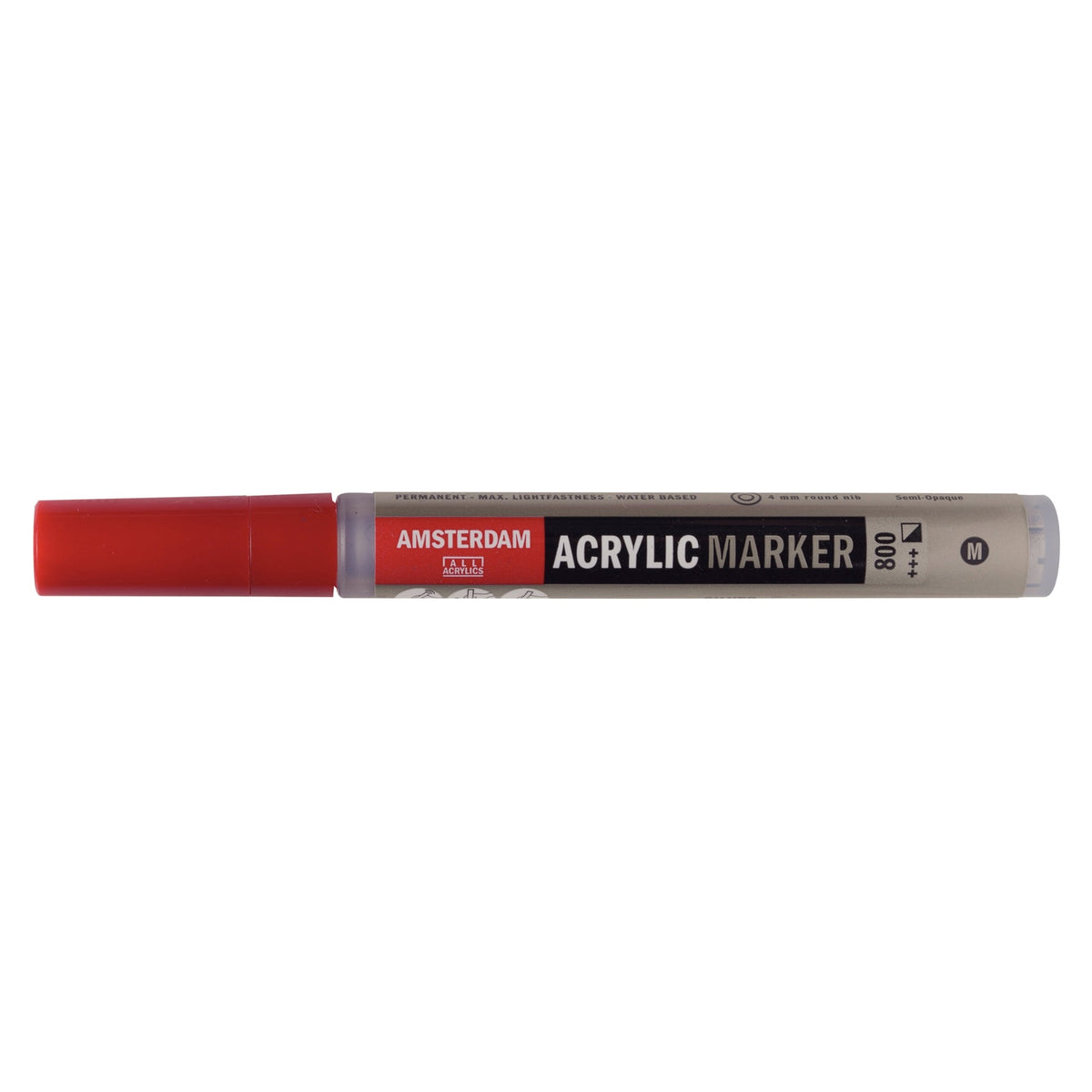 Amsterdam Acrylic Marker 800 Silver - Medium 4mm Round Nib - theartshop.com.au