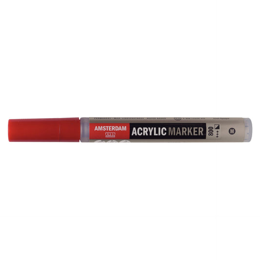 Amsterdam Acrylic Marker 800 Silver - Medium 4mm Round Nib - theartshop.com.au