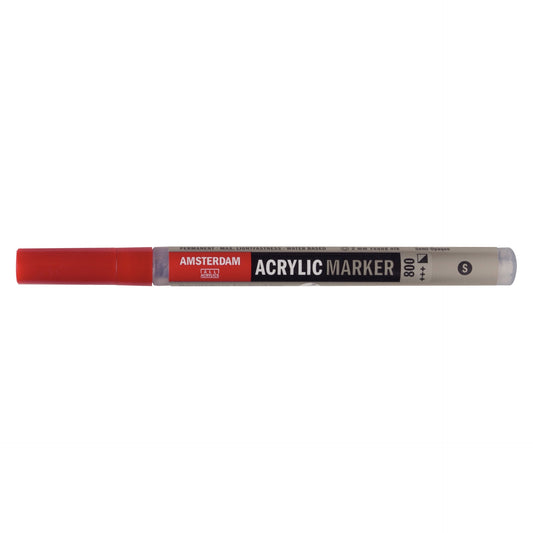 Amsterdam Acrylic Marker 800 Silver - Small 2mm Round Nib - theartshop.com.au